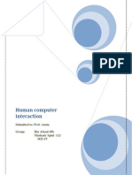 Human Computer Interaction: Submitted To: Prof. Anum Group: Ifza Afzaal (08) Mudassir Iqbal (12) Mit-Iv