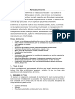 Partes de Un Informe