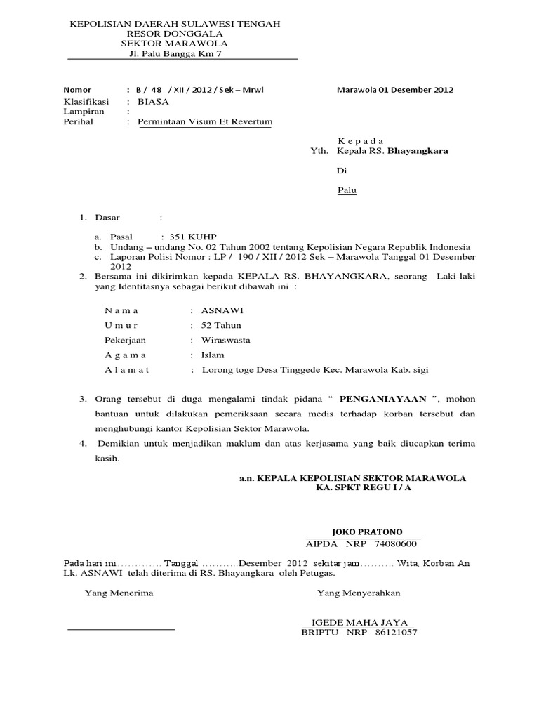 Contoh Surat Permintaan Visum Nusagates