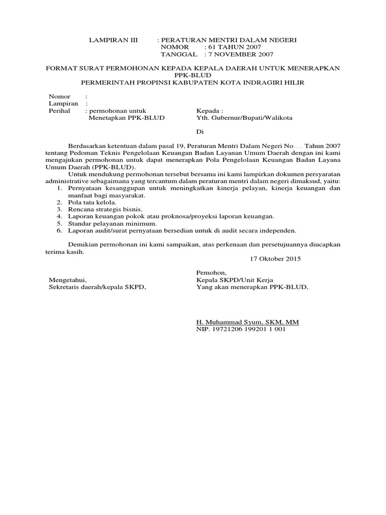 Surat Pernyataan Kaum