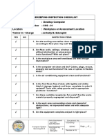 Form 3 - Housekeeping Inspection Checklist