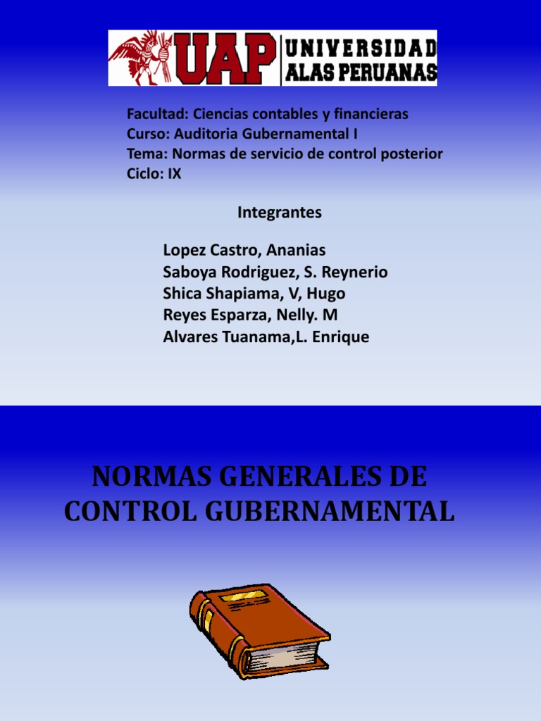 Servicio de Control Posterior | Calidad (Negocios) | Planificación