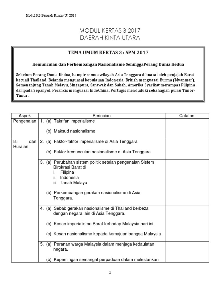 Jawapan Kertas 3 Spm 2017
