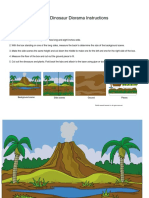 Dinosaur Diorama Instructions: Background Scene Side Scenes Ground Pieces