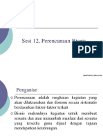 Sesi 12, Perencanaan Bisnis