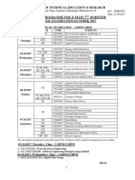 ITER Revised B-Tech 7th Sem Exam Schedule