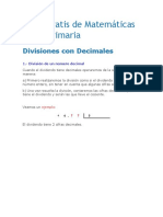 Curso Gratis de Matemáticas Sexto Primaria DIVIDIR DECIMALES