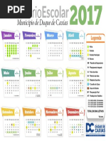 Calendário Escolar Duque de Caxias 2017