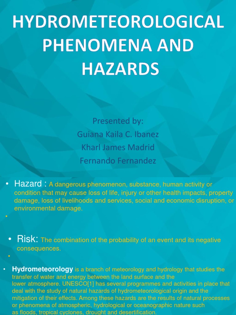 Hydrometeorological Hazards Overview | PDF | Flood | Tropical Cyclones