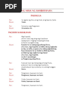 Guide For Commentators (Filipino Mass) | PDF