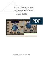 Waves S360° Panner, Imager Software Audio Processors User's Guide