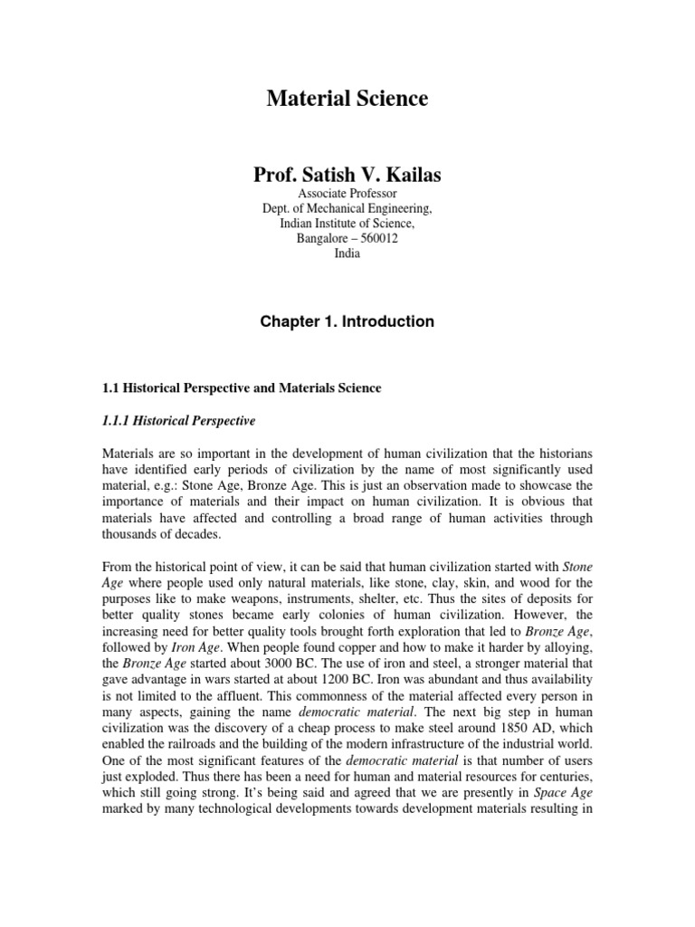 Material Science Nptel PDF Chemical Bond Polymers