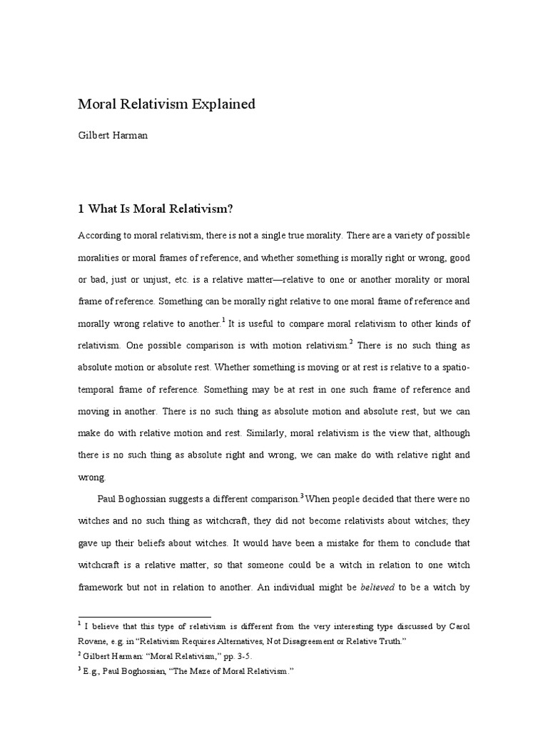 Moral Relativism Explained PDF | PDF | Relativism | Morality