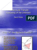 The Bermuda Triangle: Reasoning of The Unknown: David Deese