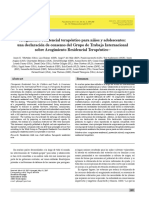 Acogimiento Residencial Terapéutico para Niños y Adolescentes: Una Declaración de Consenso Del Grupo de Trabajo Internacional Sobre Acogimiento Residencial Terapéutico