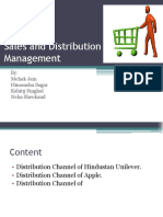 Sales and Distribution Management: By: Mehak Jain Himanshu Sagar Kshitij Singhal Neha Sheokand