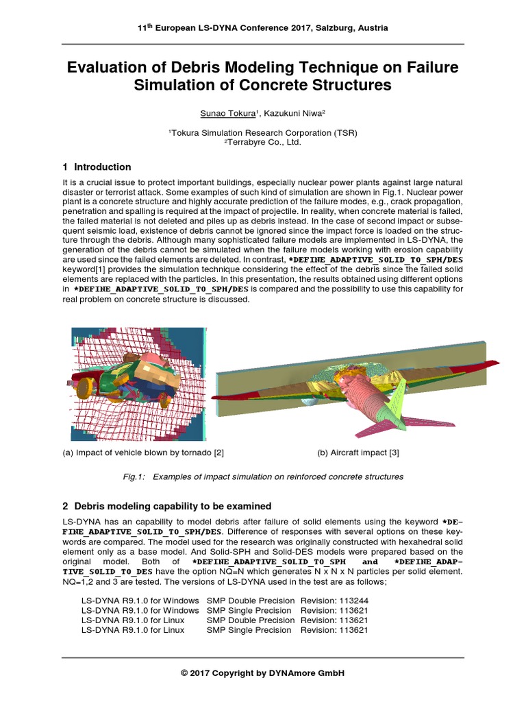 Evaluation of Debris Modeling Techniques of Failure Simulation of ...