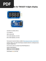User Guide for TM1637 4 Digits Display