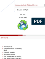 Lecture: Systems Analysis Methodologies: Dr. John C. Wright