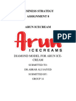 Business Strategy Assignment 8: Diamond Model For Arun Ice-Cream