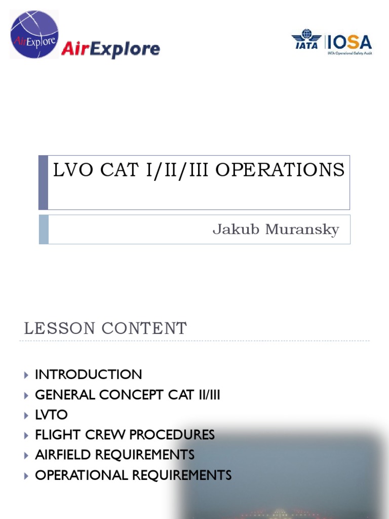 Cat I II III Operations PDF Aircraft Transport Safety