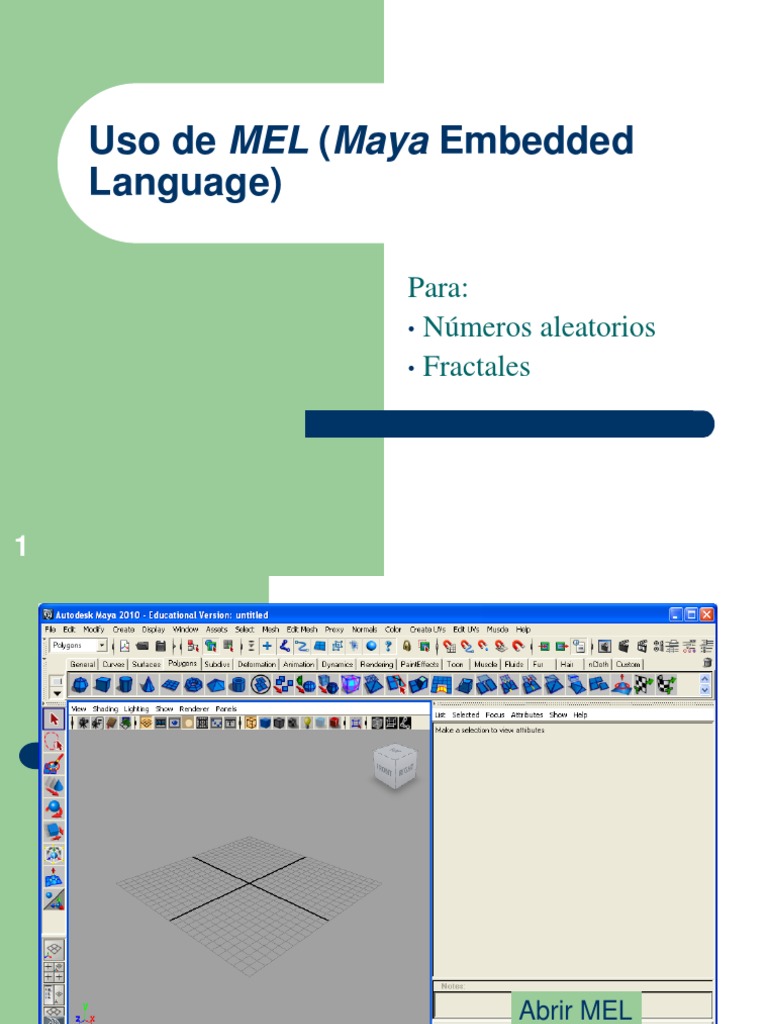 Uso de MEL (Maya Embedded Language) : Para: Números Aleatorios ...