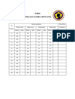 Form Penilaian Lomba Menyanyi