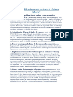 Las 9 Modificaciones Más Recientes Al Régimen Laboral