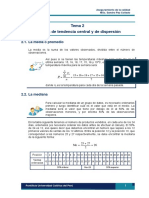 TEMA 2 Medidas de Tendencia Central y Dispercion