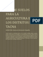 Uso de Suelos Para La Agricultura en Los Distritos de Tacna
