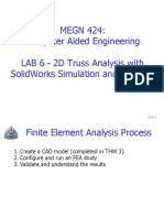Megn 424: Computer Aided Engineering Lab 6 - 2D Truss Analysis With Solidworks Simulation and Mathcad