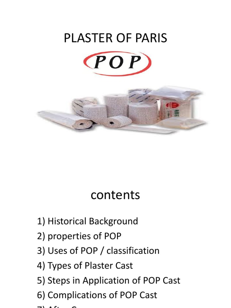 Plaster of Paris PDF Musculoskeletal System Medicine