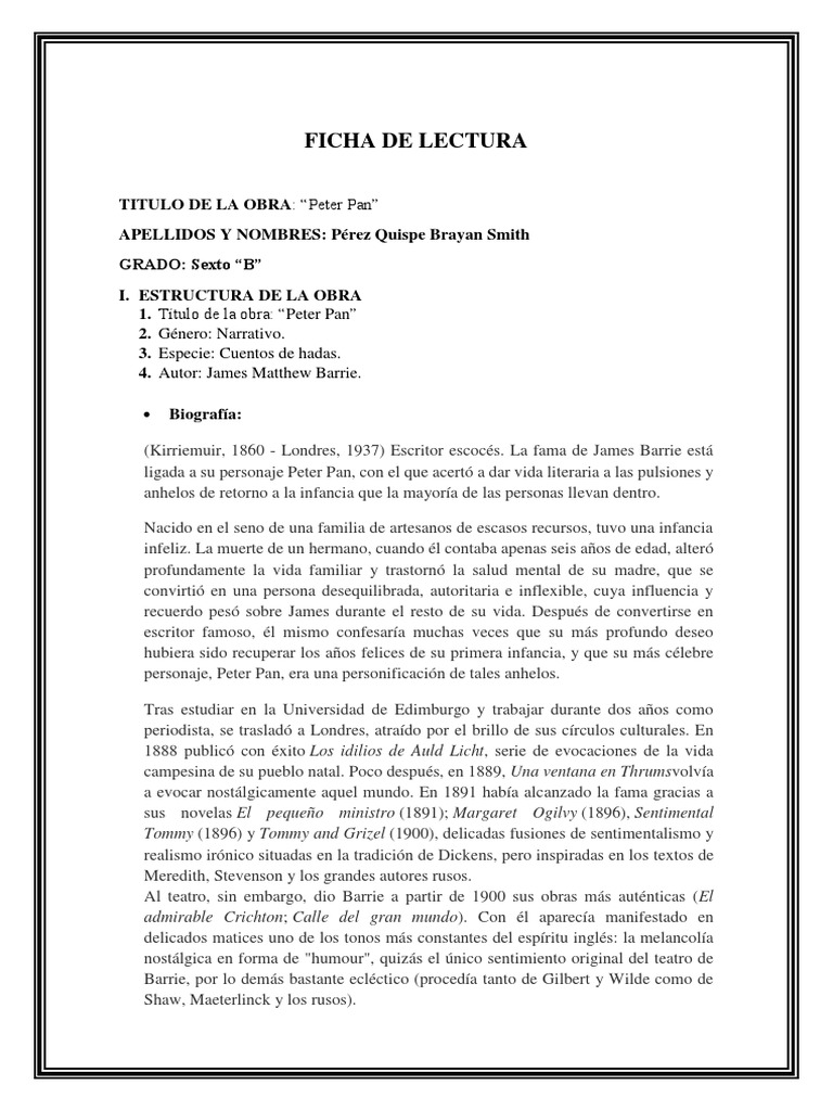 Peter Pan 2 Pdf Peter Pan Neverland