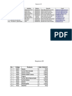 Listado de clientes, productos y ventas de empresa LPG