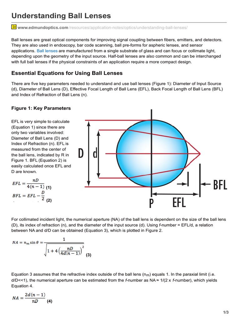Ball Lenses Lens (Optics) Optics