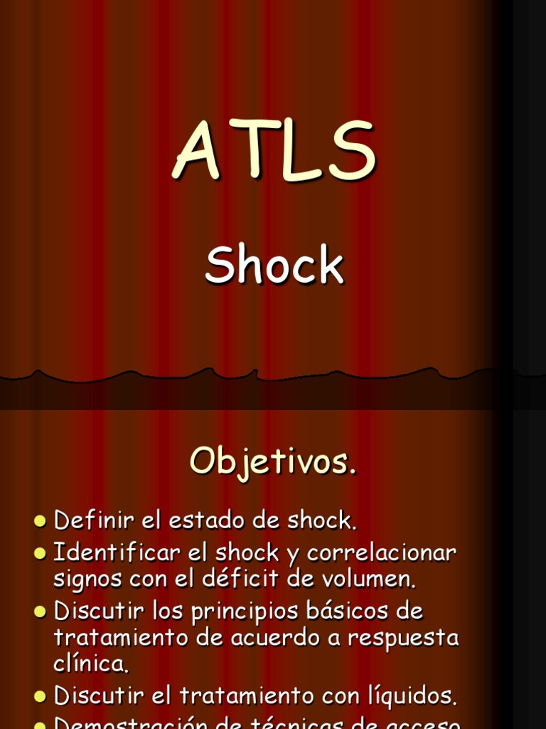 Atls. Shock | PDF | Choque (circulatorio) | Sangre