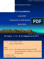 SI 3221 Rekayasa Fondasi#20 Week 10 Pile Foundation PDF