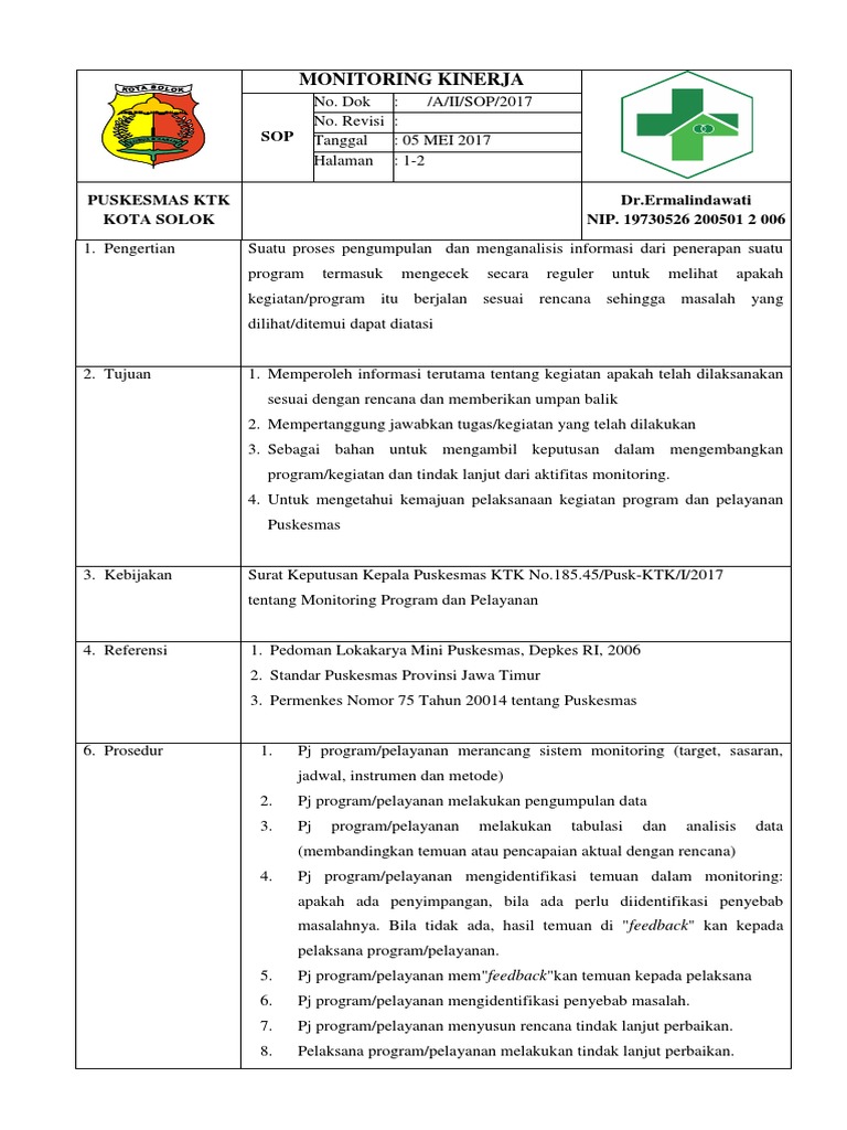 2 3 14 4SOPMonitoringKinerja PDF