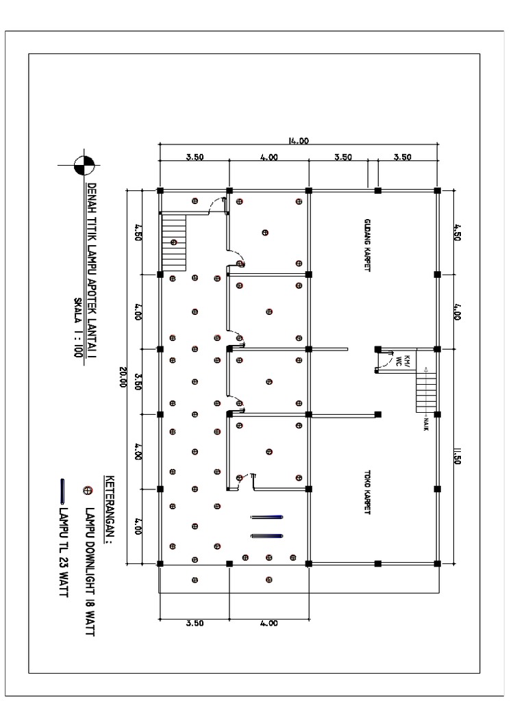 DENAH  TITIK  LAMPU   DENAH  TITIK  LAMPU