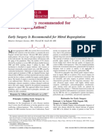 Early Surgery is Recommended for Mitral Regurgitation