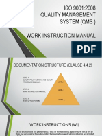 ISO 9001:2008 Quality Management System (QMS) Work Instruction Manual