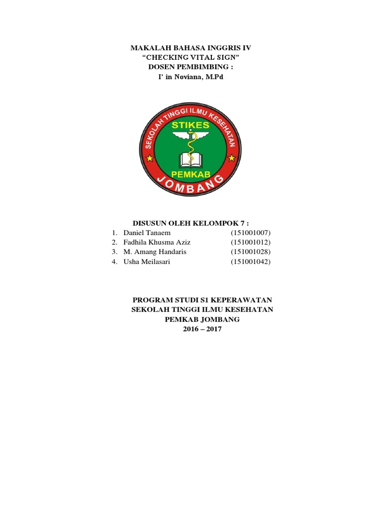 Makalah Bahasa Inggris I1 Pulse Respiratory System