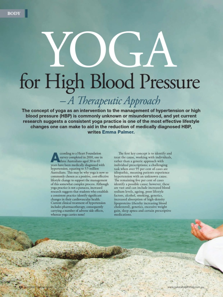 Yoga for Managing High Blood Pressure | PDF | Relaxation (Psychology ...