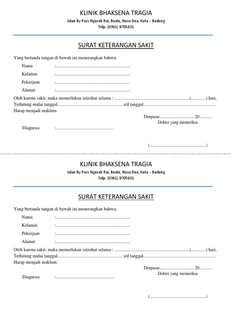Surat Keterangan Sakit Dari Rumah Sakit Siloam Anti Feixista