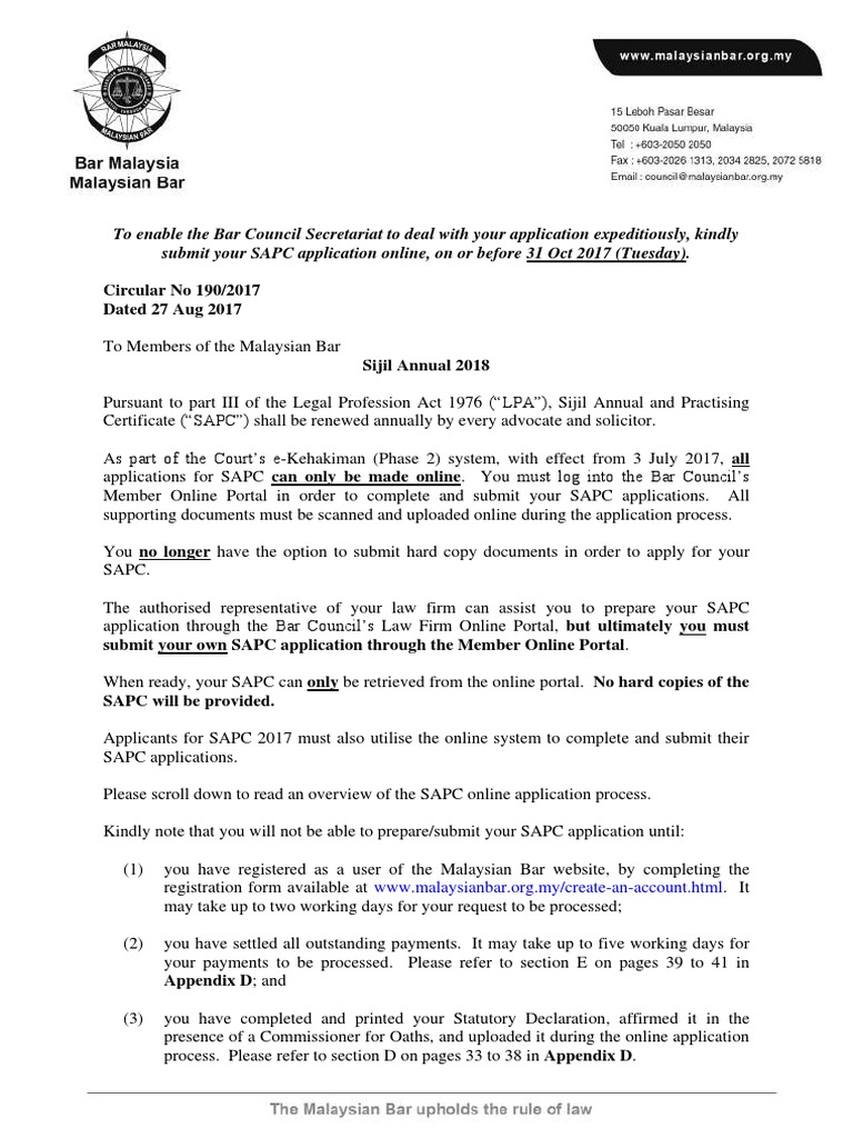 annual practising certificate malaysia