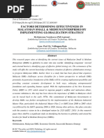 Factors Determining Effectiveness in Malaysian Small & Medium Enterprises by Implementing Globalization Strategy