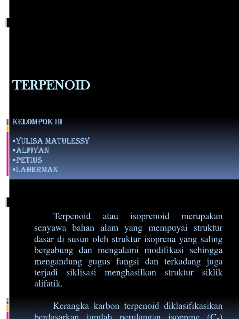 Klasifikasi dan Struktur Terpenoid | PDF | Sains & Matematika