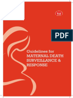 Guidelines For Maternal Death Surveillance & Response