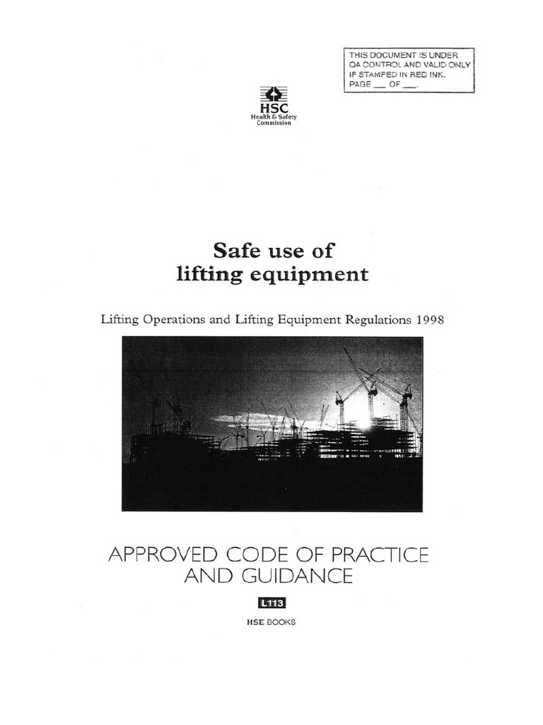 LOLER SI2307 Regulations PDF | PDF