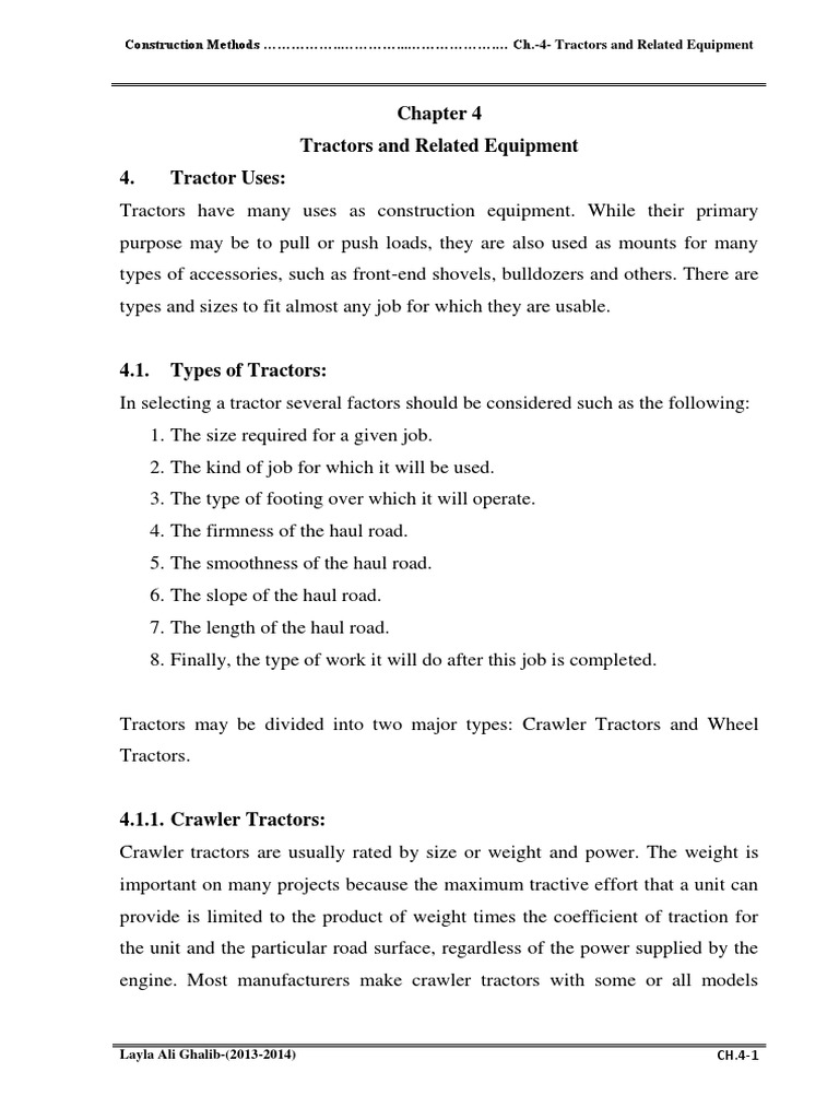 Tractors & Equipment in Construction | PDF | Tractor | Loader (Equipment)